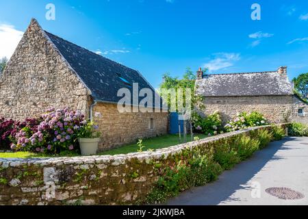 Bretagne, Ile aux Moines Insel im Golf von Morbihan, ein typisches Häuschen Stockfoto