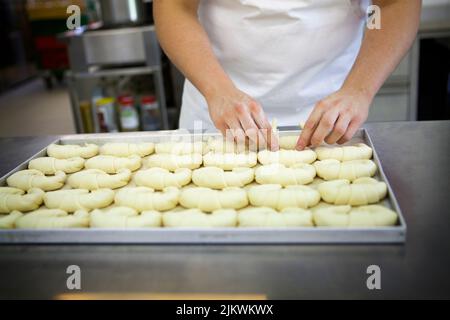 Soziale und wirtschaftliche Integration von Menschen mit geistigen Behinderungen. Stockfoto