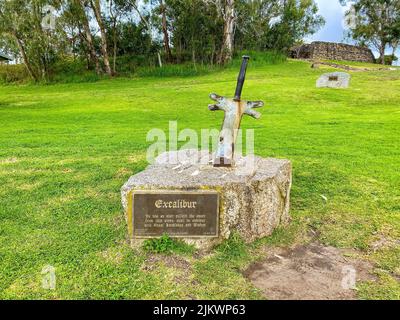 Die stehenden Steine auf dem Martins Lookout in Glen Innes, Australien Stockfoto