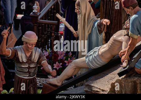 Die Karwoche Prozession in der Stadt Astorga in Spanien Stockfoto