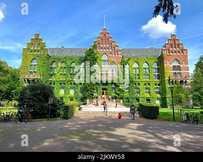 Das Gebäude der Zentralbibliothek der Universität Lund in Schweden Stockfoto