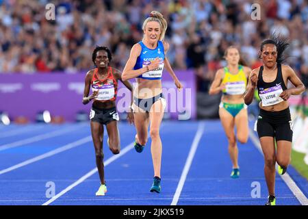 Birmingham, Großbritannien. 03. August 2022. Eilish McColgan aus Schottland gewinnt am 8/3/2022 in Birmingham, Großbritannien, die 10.000 Meter. (Foto von Conor Molloy/News Images/Sipa USA) Quelle: SIPA USA/Alamy Live News Stockfoto