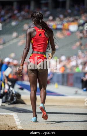 Fátima DIAME nahm am Weitsprung bei den Leichtathletik