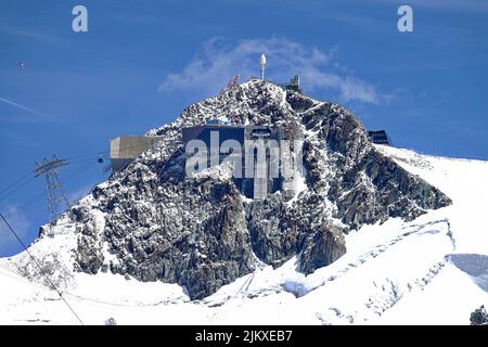 Klein Matterhorn, die höchste Seilbahnstation der alpen. Zermatt, Schweiz - August 2022 Stockfoto