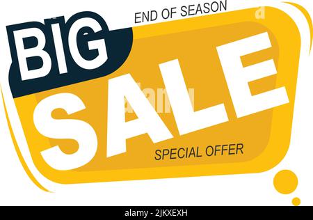 Großer Verkauf und Sonderangebot Ende der Saison Werbegrafik Illustration. Stock Vektor