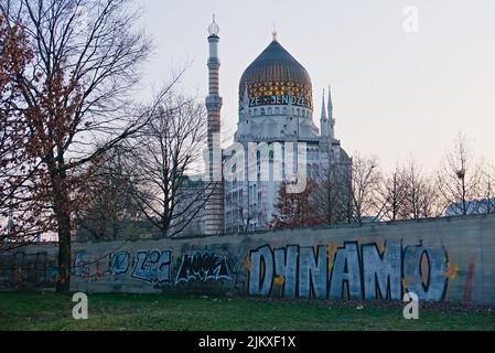 Dresden, Sachsen, Deutschland - März 28. 2022: Ehemaliges Zigarettenfabrikgebäude Yenidze Stockfoto