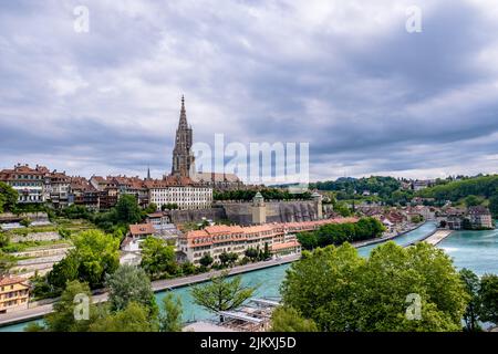 Blick auf die schweizer Hauptstadt - Bern, Schweiz Stockfoto