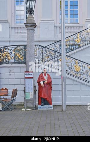 Ludwig van Beethoven-Statue vor dem alten Bonner Rathaus Stockfoto