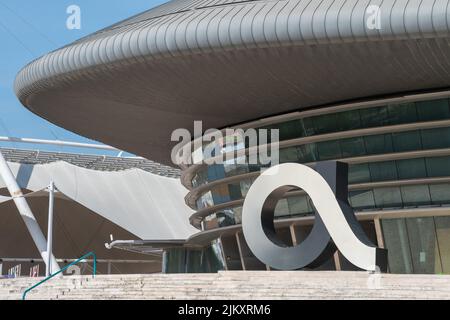 Ein modernes Gebäude der Altice Arena im Parque das Nacoes in Lissabon, Portugal Stockfoto