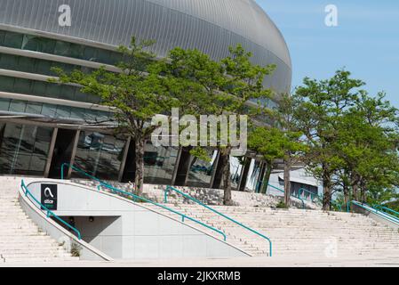 Ein Blick auf die altice Arena im Parque das nacoes in Lissabon Portugal Stockfoto