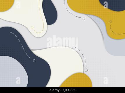 Abstrakte bunte Vorlage Kritzeleien Design dekorative Vorlage. Überlappender Stil mit minimalem Halbtonhintergrund. Vektor Stock Vektor