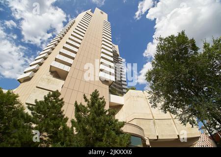 Bukarest, Rumänien - 02. August 2022: Das neu umbenannte Grand Hotel Bucharest, ehemaliges InterContinental, eines der schönsten Gebäude Rumäniens Stockfoto