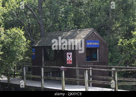 Howtown Steg auf Ullswater im Lake District. Stockfoto