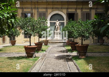 Der Garten im Palazzo Riccardi Medici Florenz Italien Stockfoto