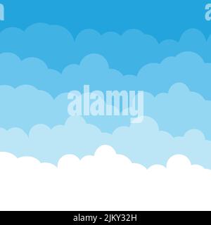 Wolken auf blauem Himmel Hintergrund.Blauer Himmel Hintergrund mit Wolken Stock Vektor