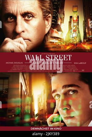 MICHAEL DOUGLAS, SHIA LABEOUF-POSTER, WALL STREET: MONEY NEVER SLEEPS, 2010 Stockfoto