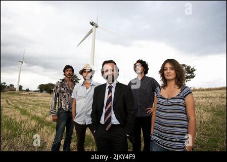 ALESSANDRO GASSMAN, PAOLO BRIGUGLIA, ROCCO PAPALEO, MAX GAZZÈ, Giovanna Mezzogiorno, Basilikata von Küste zu Küste, 2010 Stockfoto