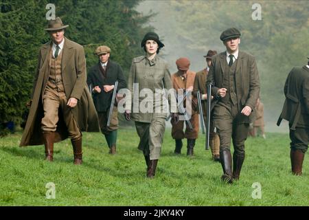 IAIN GLEN, MICHELLE DOCKERY, DAN STEVENS, Downton Abbey, 2010 Stockfoto