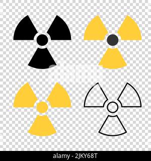 Symbol für den Vektor des radioaktiven Zeichens festlegen. Stock Vektor