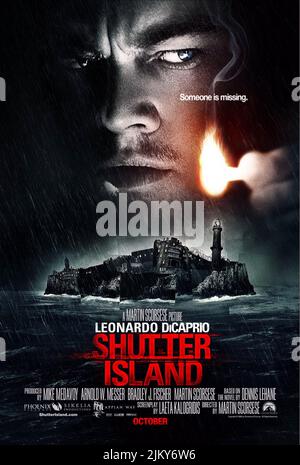 LEONARDO DICAPRIO POSTER, Shutter Island, 2010 Stockfoto