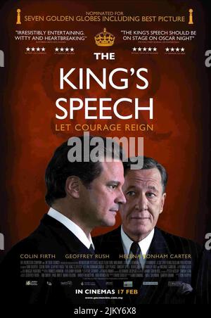 COLIN FIRTH, Geoffrey Rush, Plakat, das KING'S SPEECH, 2010 Stockfoto