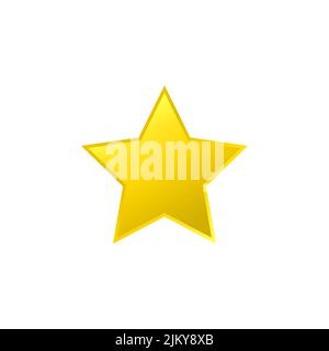 Goldener Stern. Glänzendes goldenes Sternsymbol. Stock Vektor