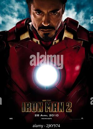 ROBERT DOWNEY JR FRANZÖSISCHES PLAKAT, IRON MAN 2, 2010 Stockfoto