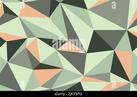 Abstraktes Nahtloses Muster mit Dreiecken. Geometrischer Kristallhintergrund. Polygonale Vektordarstellung. Trendiger Druck für Poster, Cover, Stoff Stock Vektor