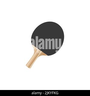 Vektor-Symbol für Tischtennisschläger. Tischtennisschläger isoliert auf weißem Hintergrund. Stock Vektor