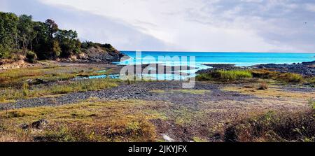 Eine schöne Landschaft mit einem Strand in Ahtopol, Bulgarien Stockfoto