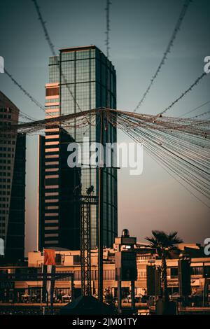 Dubai Festival City Skyline Buildings during Sons Stockfoto