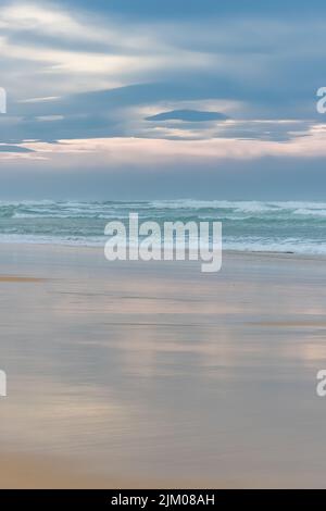 Biscarosse in den Landes, schöner Strand im Winter Stockfoto