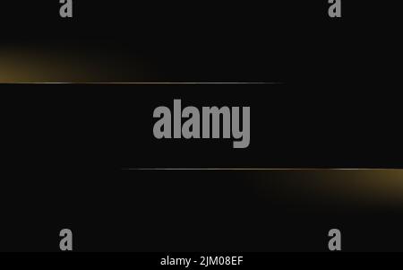 Minimalistischer, schwarzer, hochwertiger abstrakter Hintergrund mit luxuriösen dunklen geometrischen Elementen. Stock Vektor