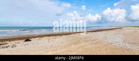 Die Halbinsel Quiberon, in der Bretagne, die Grande Plage, am Ende der Cote-Absaugung Stockfoto