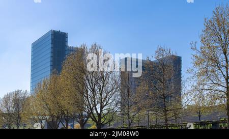 Paris, 2. April 2021, die Nationalbibliothek, moderne Architektur Stockfoto