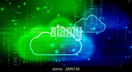 2D Rendering-Technologie Cloud Computing Stockfoto