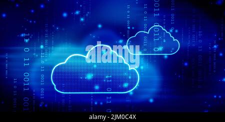 2D Rendering-Technologie Cloud Computing Stockfoto