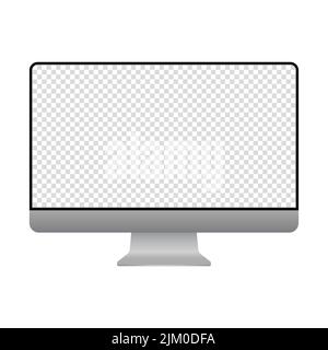 Realistisches Computermonitor-Modell. Vektordarstellung auf weißem Hintergrund isoliert Stock Vektor