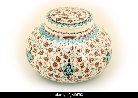 Dekorative antike handgemachte Keramikvase Stockfoto