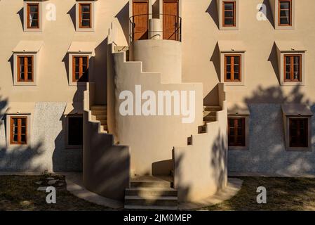 Chalet entworfen von Gaudí im Catllaràs Gebirge (Berguedà, Barcelona, Katalonien, Spanien) ESP: Chalet diseñado por Gaudí en la Pobla de Lillet Stockfoto