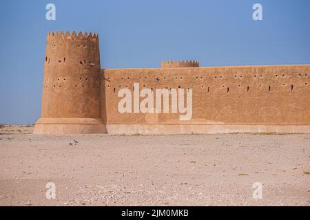 Al Zubarah Fort ein Weltkulturerbe in Katar. Doha Katar FIFA Fußball-Weltmeisterschaft 2022 Stockfoto