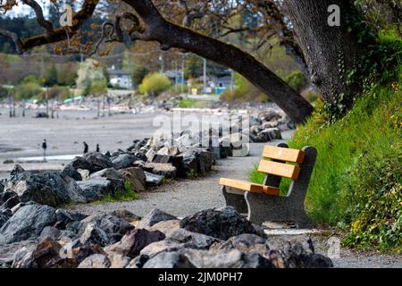 Fußweg in Patricia Bay, North Saanich, BC Kanada Stockfoto