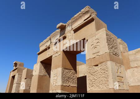 Satet-Tempel auf der Insel Elephantine in Assuan Stockfoto