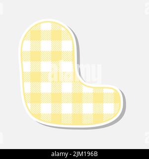 Patchwork handgezeichnete Textilschrift. Niedliche Textilschrift für Scrapbook- oder Collagendesign. Patchwork Alphabet Buchstaben für deine Dekoration mit verworrenen Mustern. Stock Vektor