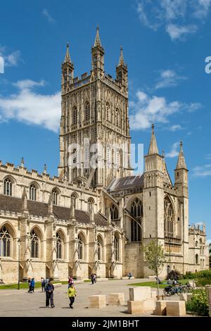 Die Kathedrale, Gloucester, Gloucestershire, England Stockfoto