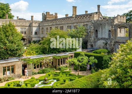 Knotengarten in Sudeley Castle, Winchcombe, Gloucestershire, England Stockfoto