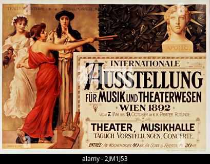 Internationale Ausstellung für Musik und Theater, Wien. Museum: PRIVATE SAMMLUNG. Autor: ERNST KLIMT. Stockfoto