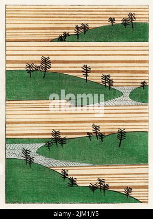 Illustration aus Bijutsu Sekai (Kunstwelt). Museum: PRIVATE SAMMLUNG. Autor: Watanabe Seitei (Shotei). Stockfoto