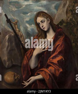 Die Büßende Maria Magdalena. Museum: Museu Cau Ferrat. Autor: EL GRECO. Stockfoto