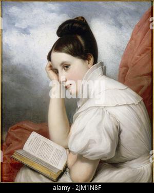 Der Leser (La Liseuse). Museum: Musée des Beaux-Arts, Nantes. Autor: Charles de Steuben. Stockfoto